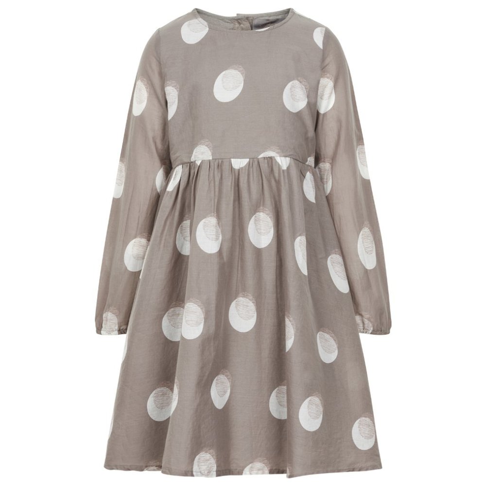 Creamie Dot Dress Steeple Gray Little Girls